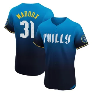Men's Elite Blue Garry Maddox Philadelphia Phillies 2024 City Connect Jersey