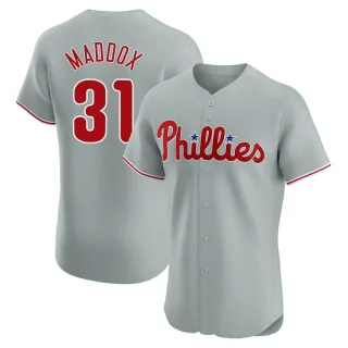 Men's Elite Gray Garry Maddox Philadelphia Phillies Road Jersey