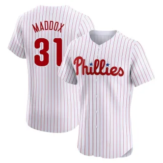 Men's Elite White Garry Maddox Philadelphia Phillies Home Jersey