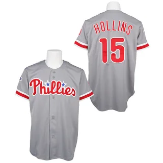 Men's Replica Grey Dave Hollins Philadelphia Phillies Throwback Jersey