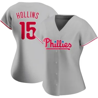 Women's Authentic Gray Dave Hollins Philadelphia Phillies Road Jersey