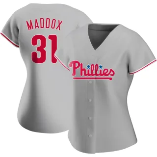 Women's Authentic Gray Garry Maddox Philadelphia Phillies Road Jersey
