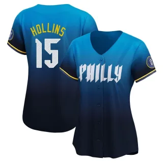 Women's Limited Blue Dave Hollins Philadelphia Phillies 2024 City Connect Jersey