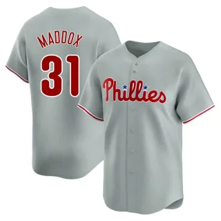 Youth Limited Gray Garry Maddox Philadelphia Phillies Away Jersey