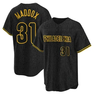 Youth Replica Black Garry Maddox Philadelphia Phillies Snake Skin City Jersey