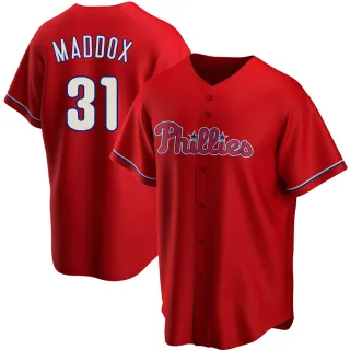 Youth Replica Red Garry Maddox Philadelphia Phillies Alternate Jersey