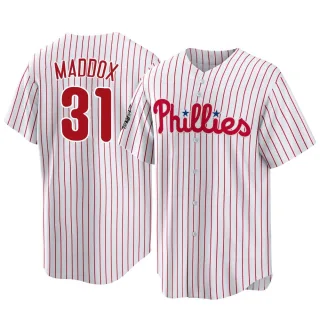 Youth Replica White Garry Maddox Philadelphia Phillies 2022 World Series Home Jersey