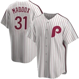 Youth Replica White Garry Maddox Philadelphia Phillies Home Cooperstown Collection Jersey